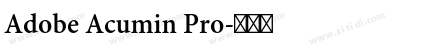 Adobe Acumin Pro字体转换